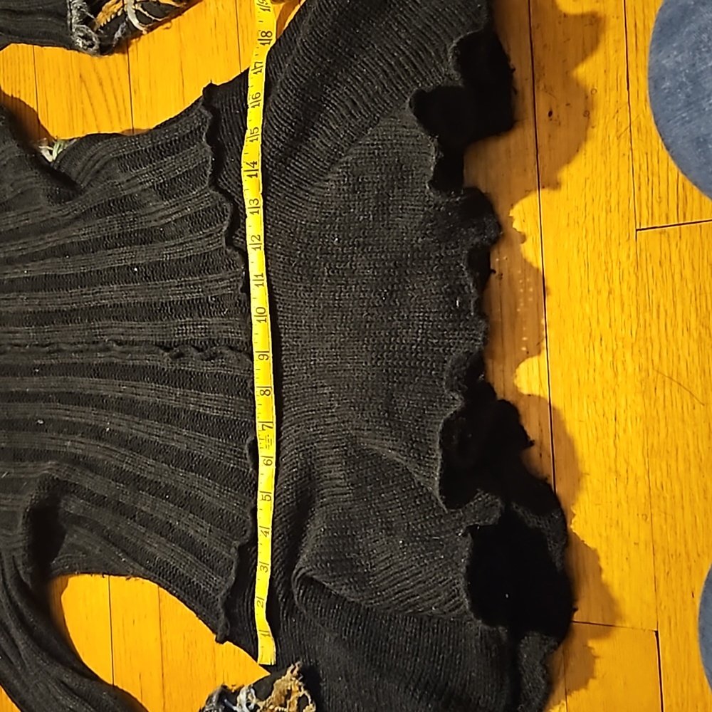 Roz & Ali Boho PM Black Asymmetric Cardigan - Picture 13 of 17